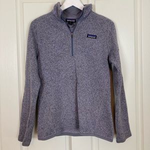 patagonia purple women’s better sweater quarterzip